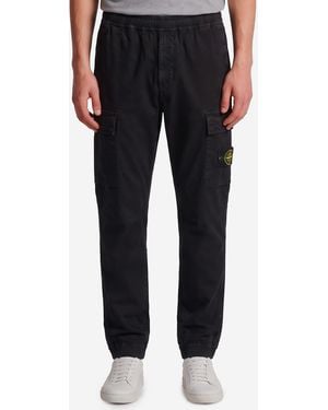 Stone Island Stretch Agedeffect Pants - Black