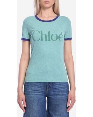 Chloé Logo T-Shirt - Blue
