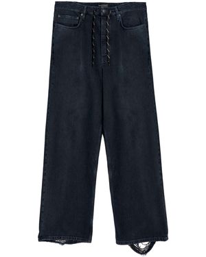 Balenciaga Jeans Baggy Con Coulisse - Blu