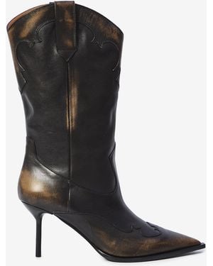 Paris Texas Lidia Western Boots - Black