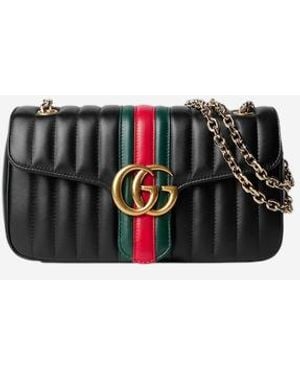 Gucci Borsa A Spalla Jetset Gg Marmont Media - Bianco