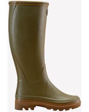 Le Chameau Giverny Jersey Lined Wellington Boot - Green