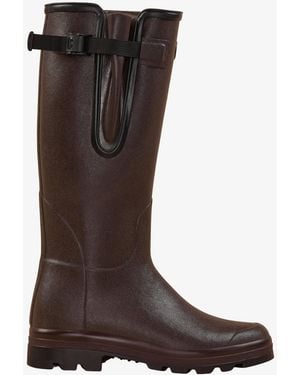 Le Chameau Vierzon Héritage Jersey Lined Wellington Boot - Brown
