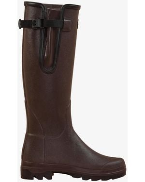 Le Chameau Vierzon Héritage Jersey Lined Wellington Boot - Brown
