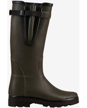 Le Chameau National Trust Vierzon Jersey Lined Wellington Boot - Black