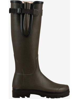 Le Chameau National Trust Vierzon Jersey Lined Wellington Boot - Black