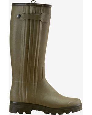 Le Chameau Chasseur Leather Lined Wellington Boot - Green