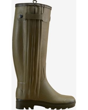 Le Chameau Chasseur Leather Lined Wellington Boot - Green