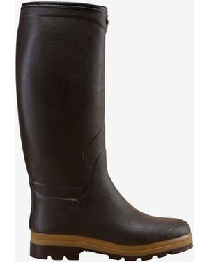 Le Chameau Saint Hubert Heritage Leather Lined Wellington Boot - Black