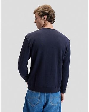 Lee Jeans Regular Patch Crew Sweatshirt - Blue