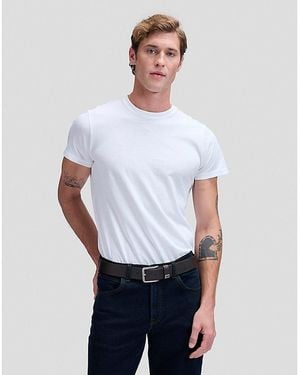 Lee Jeans Leather Small Logo Belt - White