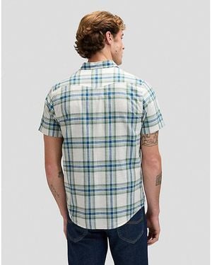 Lee Jeans Regular Short Sve Western Shirt - Blue