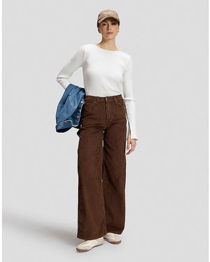 Lee Jeans Stella Wide Leg Corduroy Trousers Size 24X31 - White