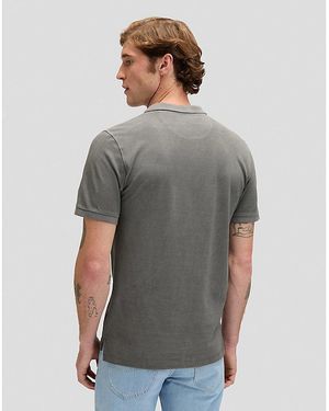 Lee Jeans Regular Garment Dye Polo - Grey