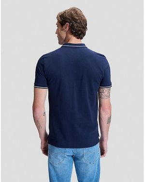 Lee Jeans Regular Pique Polo - Blue