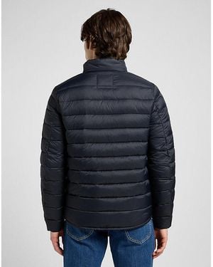 Lee Jeans Regular Stand Collar Puffer Jacket - Blue