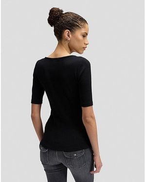 Lee Jeans Slim Squared Neck Tee - Black