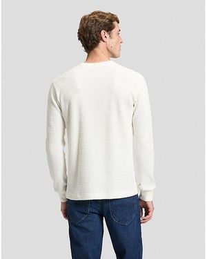 Lee Jeans Regular Long Sve Waffle Tee - White