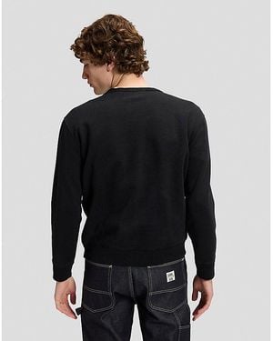 Lee Jeans 101 Relaxed Terry Crew Sweatshirt - Black