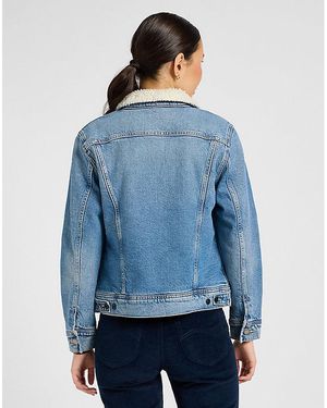 Lee Jeans Regular Sherpa Rider Jacket - Blue
