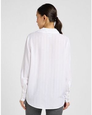Lee Jeans Loose Balloon Sve Shirt - White