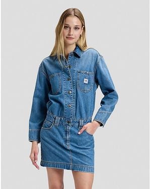 Lee Jeans Regular Chore Mini Dress - Blue