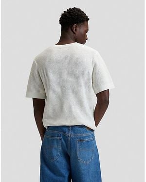 Lee Jeans Relaxed Crochet Crew-Neck Tee - Grey