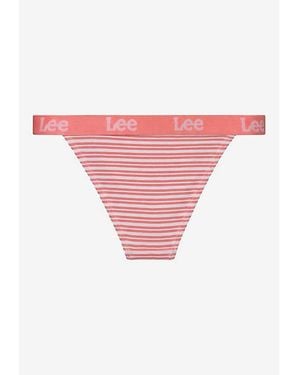 Lee Jeans 3-Pack Tanga Briefs, Stripe - Pink