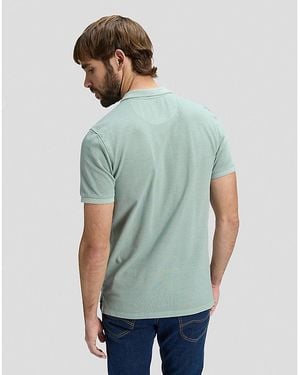Lee Jeans Regular Garment Dye Polo - Green