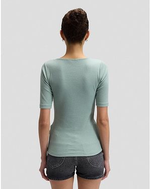 Lee Jeans Slim Squared Neck Tee - Green
