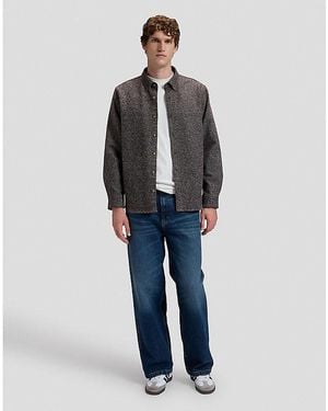 Lee Jeans Workwear Relaxed No Pocket Button Down Shirt - Blue