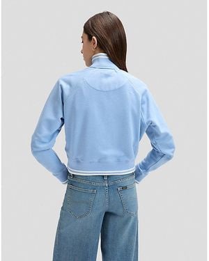 Lee Jeans Relaxed Zip Up Sweatshirt - Blue