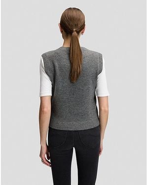 Lee Jeans Slim Knitted Vest - Grey