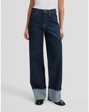Lee Jeans Stella Wide Leg Selvedge Denim Jean Size 25X31 - Blue