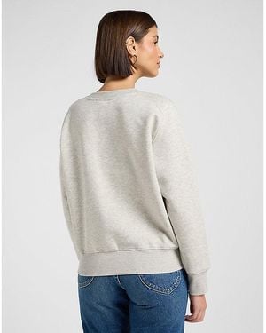 Lee Jeans Relaxed Raglan Crew Sweatshirt - Grey