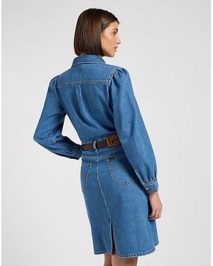Lee Jeans Regular Long Sve Dress - Blue