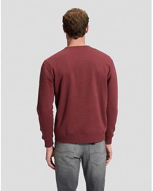 Lee Jeans Regular Patch Crew Sweatshirt - Red