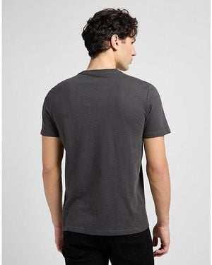 Lee Jeans Regular Patch Logo Short Sve Tee - Grey