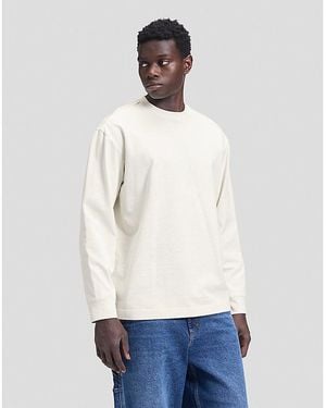 Lee Jeans Workwear Relaxed Long Sve Boxy Heavy Tee - White