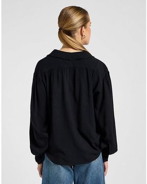 Lee Jeans Regular Statement Collar Shirt - Black