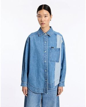 Lee Jeans Two Toned Denim Shirt - Blue