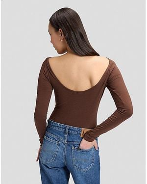 Lee Jeans Slim Open Back Bodysuit - Blue