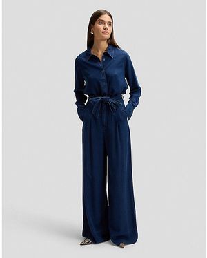 Lee Jeans Regular Pleated Wide Leg Lightweight Jean Size 24X31 - Blue