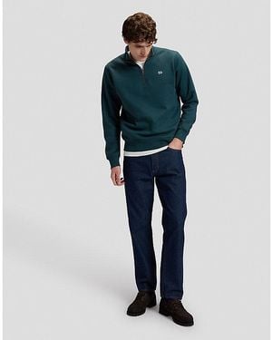 Lee Jeans Regular Patch Half Zip Sweatshirt - Blue