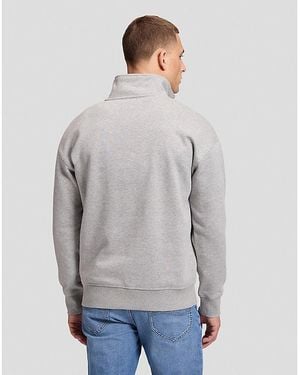 Lee Jeans Workwear Relaxed Half Zip Sweatshirt - Grey