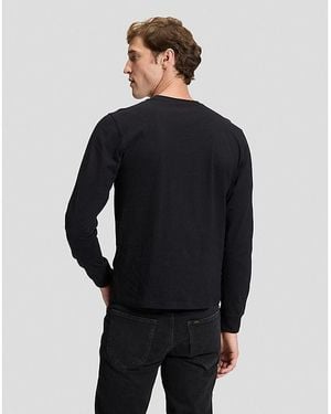 Lee Jeans Regular Long Sve Patch Logo Tee - Black