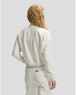 Lee Jeans Relaxed Zip Up Sweatshirt - White
