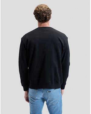 Lee Jeans Regular Patch Crew Sweatshirt - Black