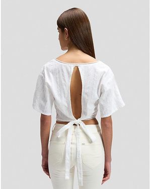 Lee Jeans Regular Tied Back Blouse - White
