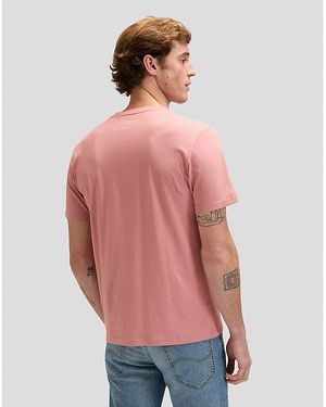 Lee Jeans Regular Patch Logo Short Sve Tee - Orange
